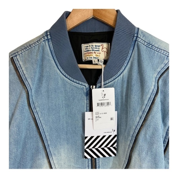Sandrine Rose Zip Bomber in Original NWT - Picture 8 of 11